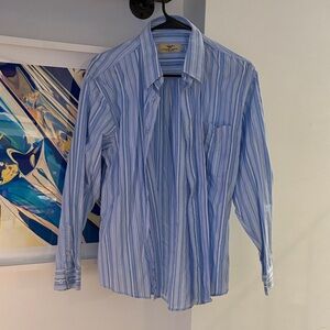 Giorgio Armani Light Blue Striped Dress Shirt